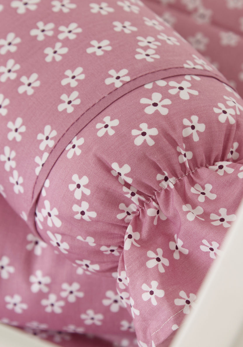 Juniors 4-Piece Floral Print Pillow and Mat Set-Baby Bedding-image-3