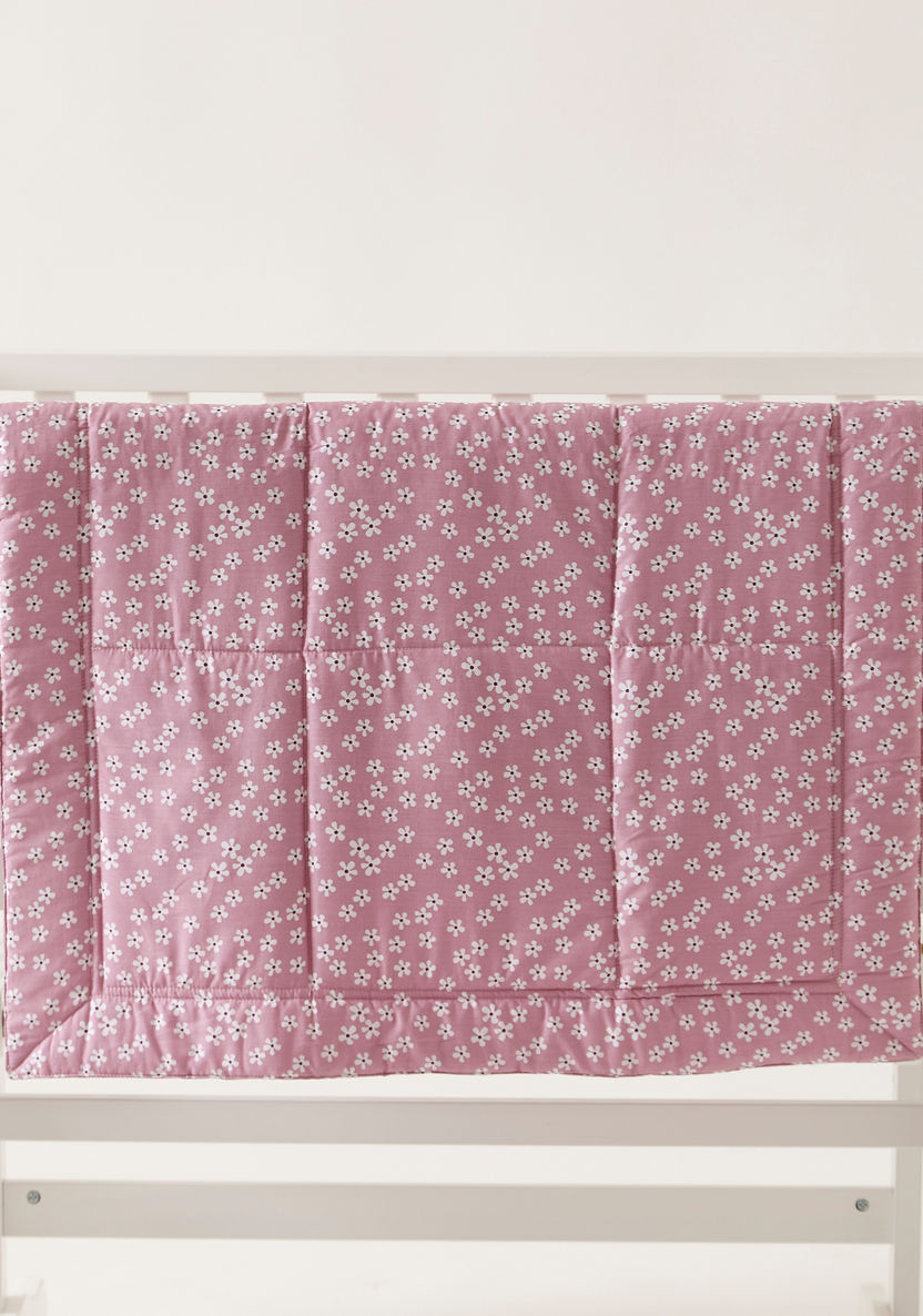 Juniors 4-Piece Floral Print Pillow and Mat Set-Baby Bedding-image-4