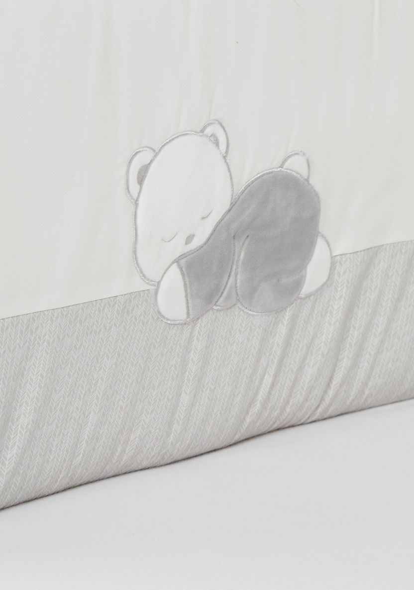 Giggles Little One Embroidered Cot Bumper with Tie-Ups-Baby Bedding-image-3