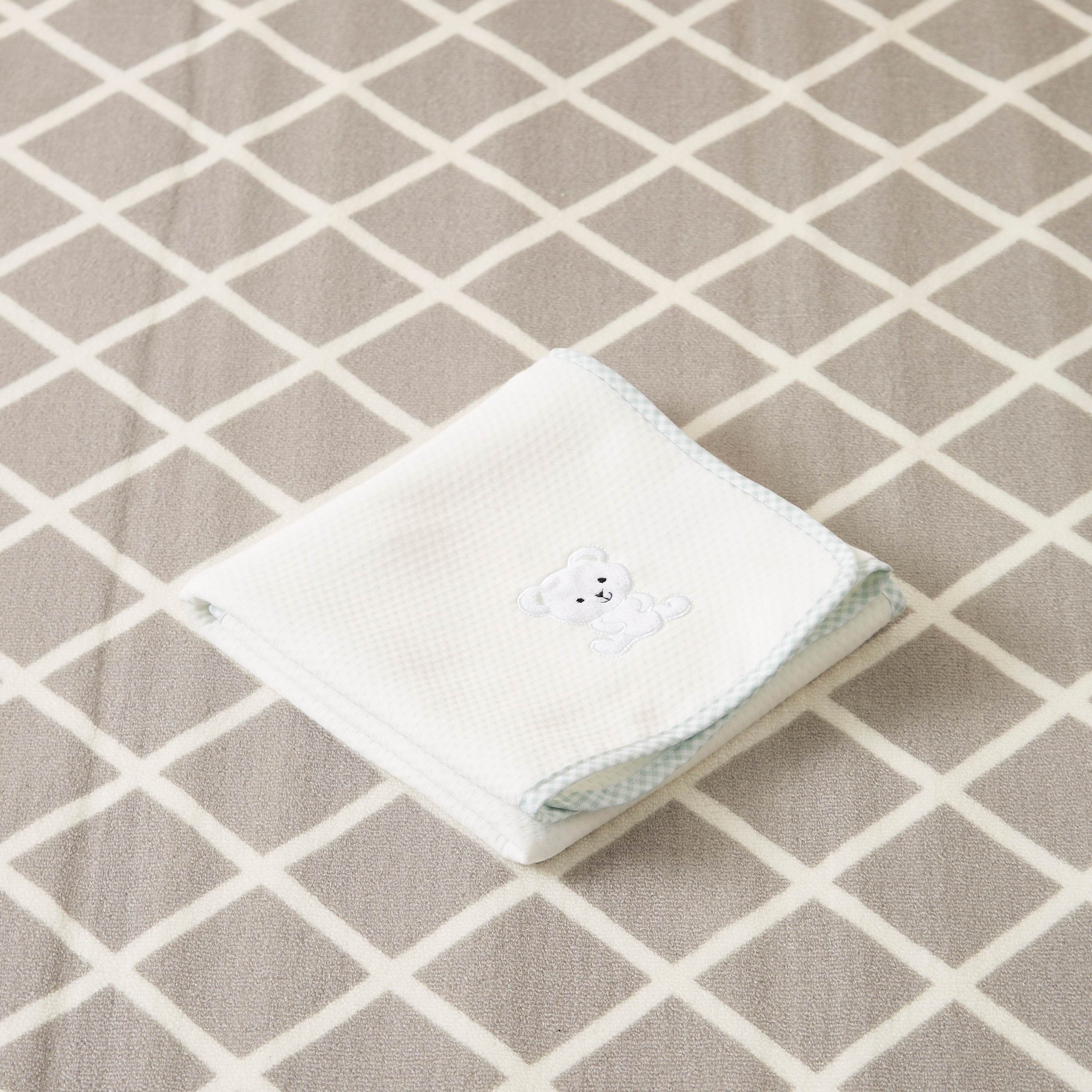 Juniors Embroidered Waffle Blanket - 75x80 cms-baby-nursery-blanketsandswaddles-blanketsandquilts-image-4
