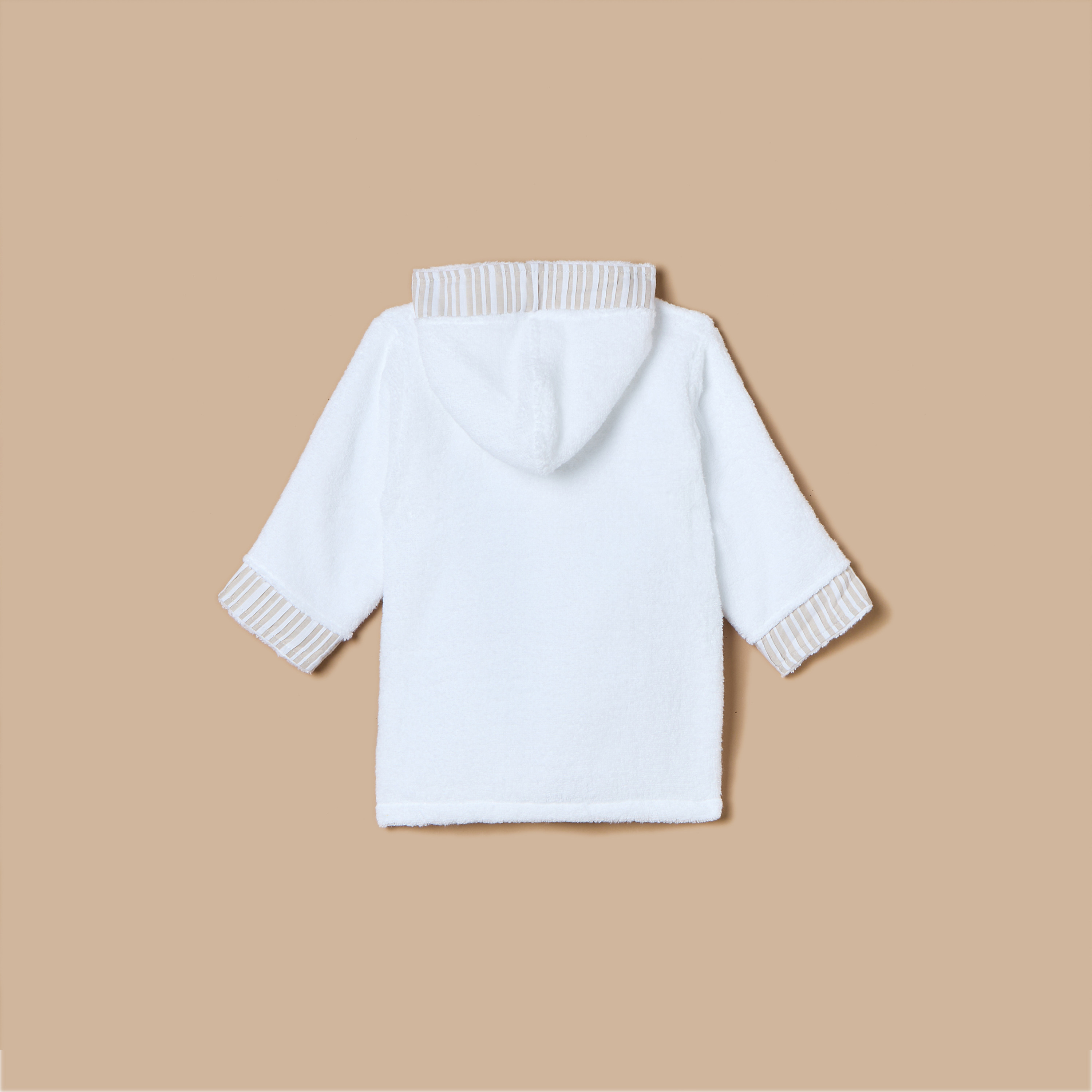 Giggles Striped Bath Robe with Hood and Tie-Up Detail-baby-bathandcare-towels-image-4