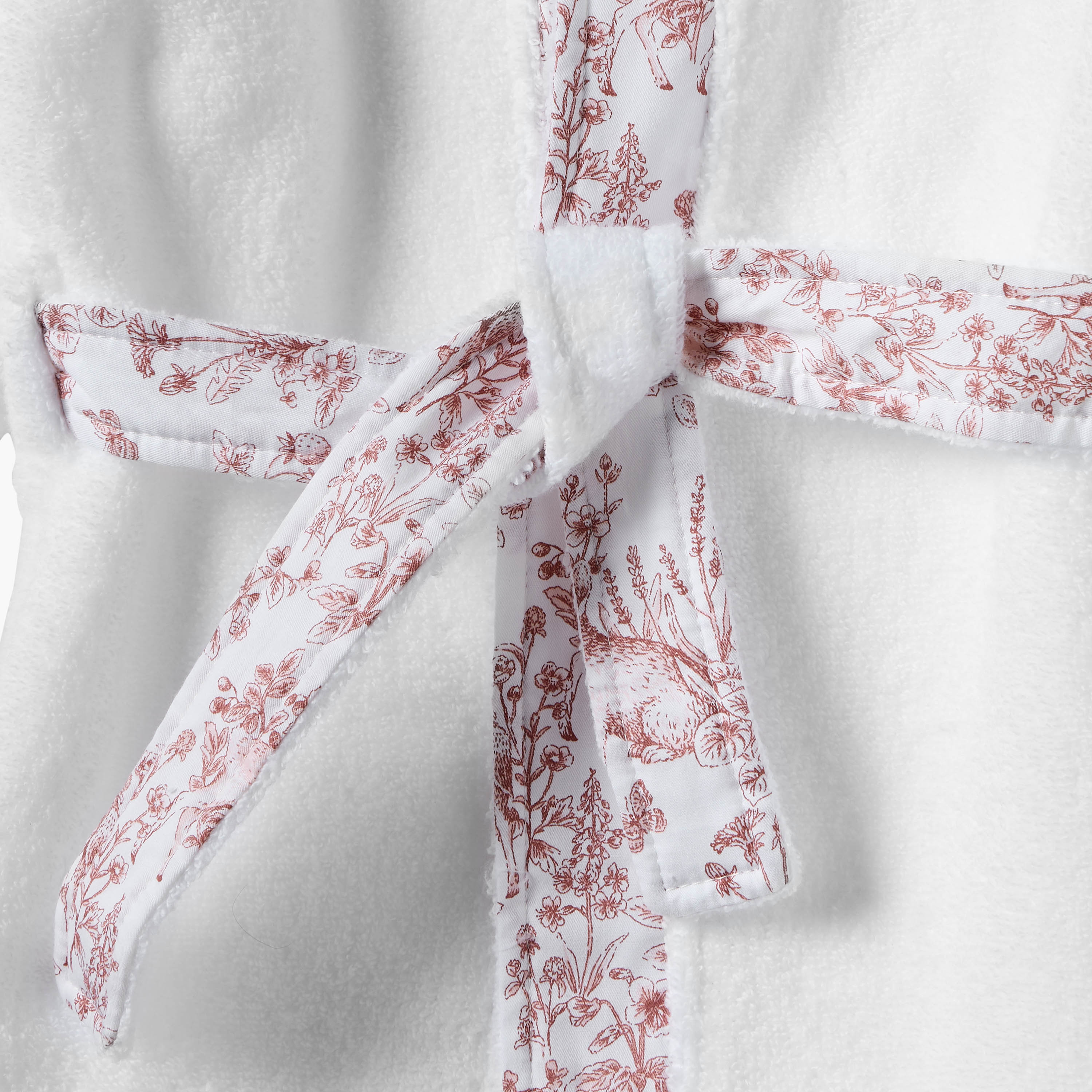 Giggles Panelled Hooded Bathrobe with Tie-Up Belt-baby-bathandcare-towels-image-4