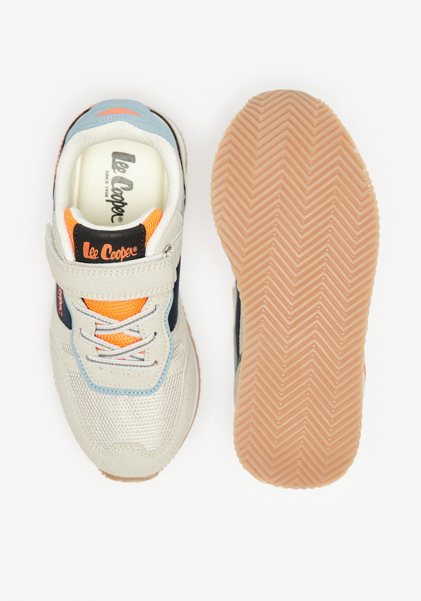 Lee Cooper Panelled Sneakers with Hook and Loop Closure-Boy%27s Sneakers-image-3