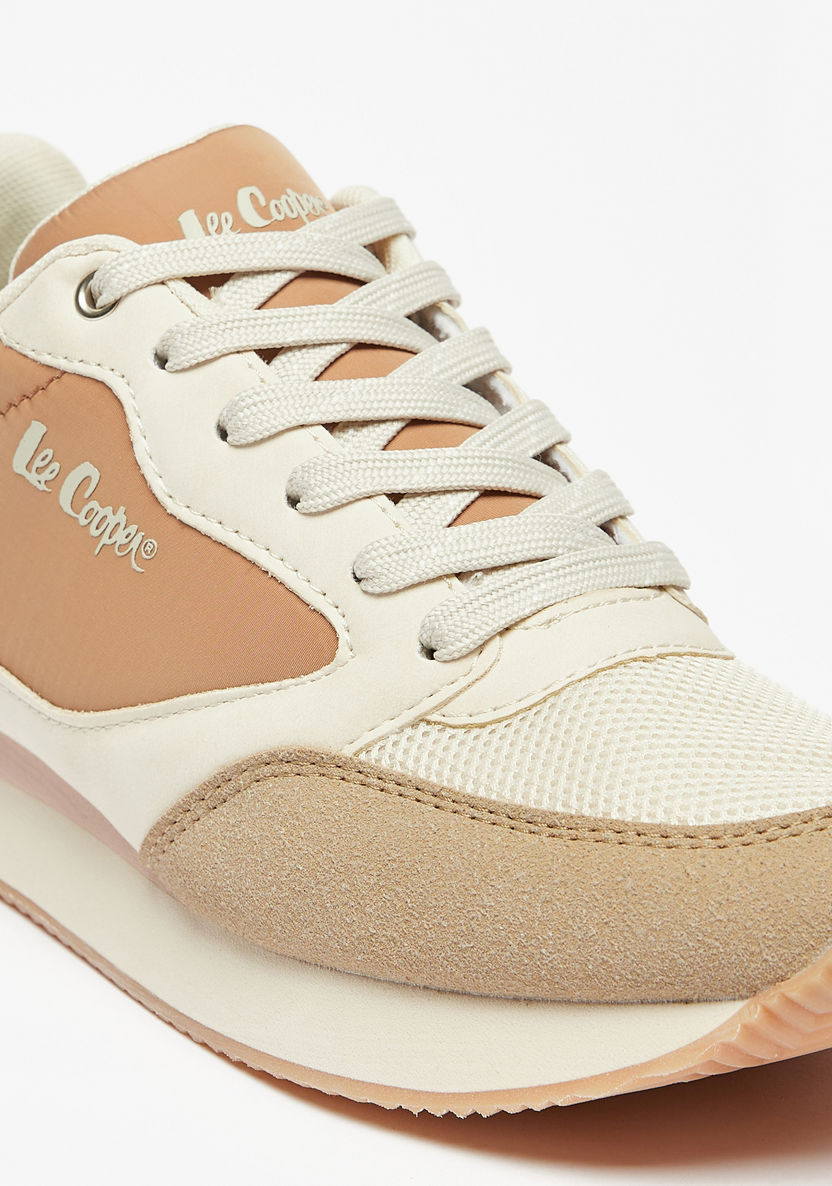 Lee Cooper Women's Colourblock Sneakers with Lace-Up Closure-Women%27s Sneakers-image-6