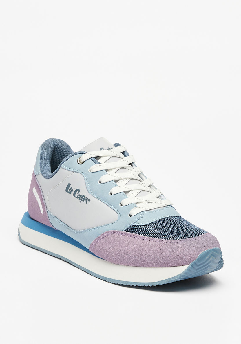 Lee Cooper Women's Colourblock Sneakers with Lace-Up Closure-Women%27s Sneakers-image-1