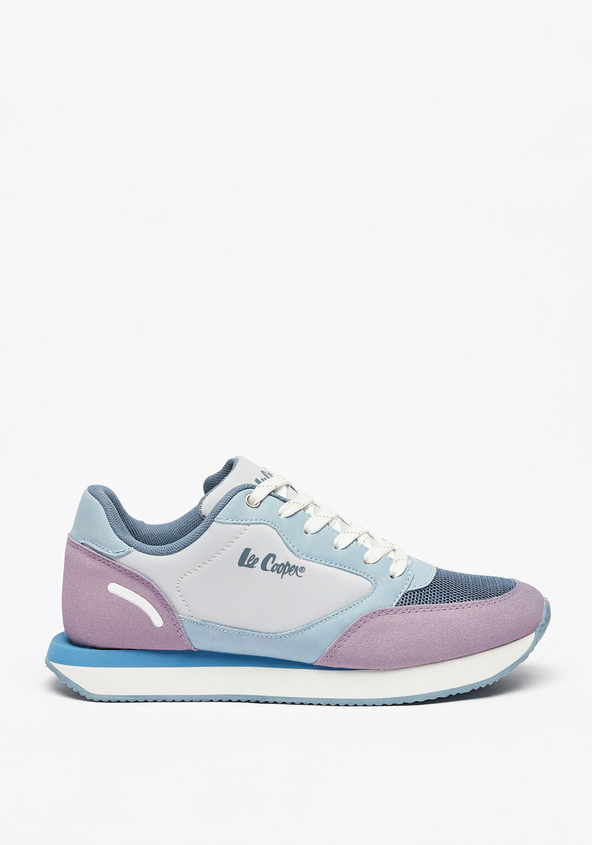 Lee Cooper Women's Colourblock Sneakers with Lace-Up Closure-Women%27s Sneakers-image-3