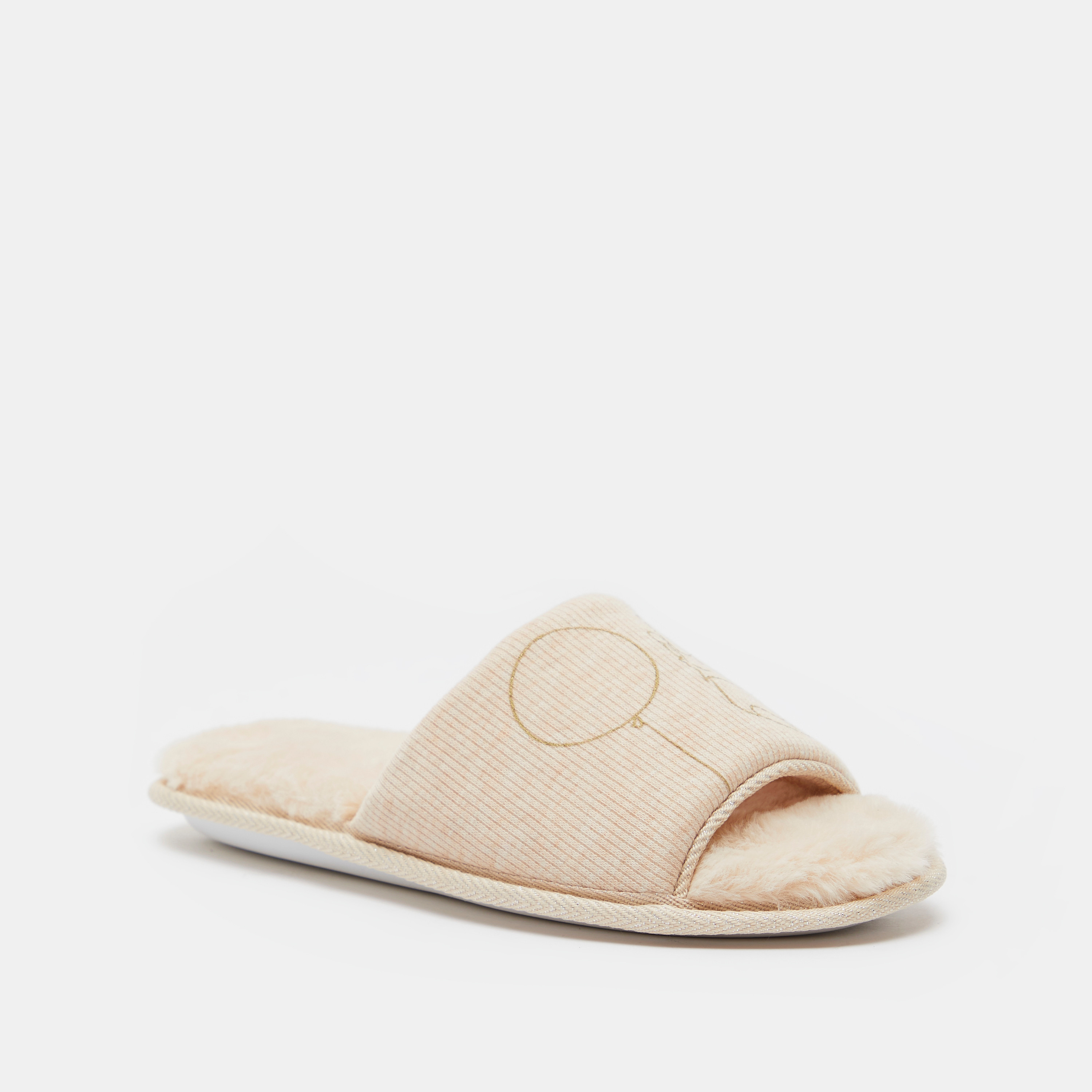 Winnie The Pooh Print Open Toe Slide Slippers-women-shoes-flipflopsandslides-image-2