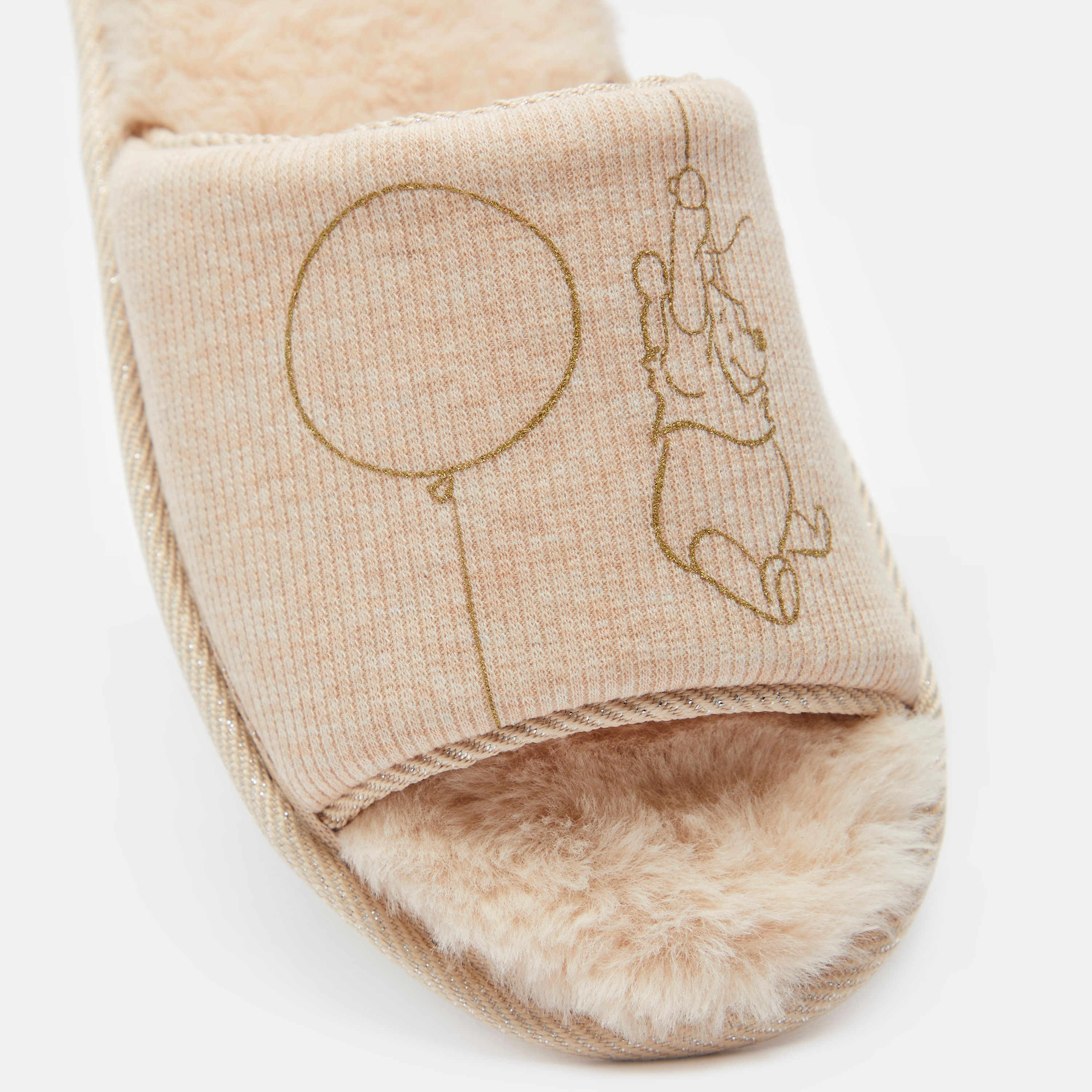 Winnie The Pooh Print Open Toe Slide Slippers-women-shoes-flipflopsandslides-image-5