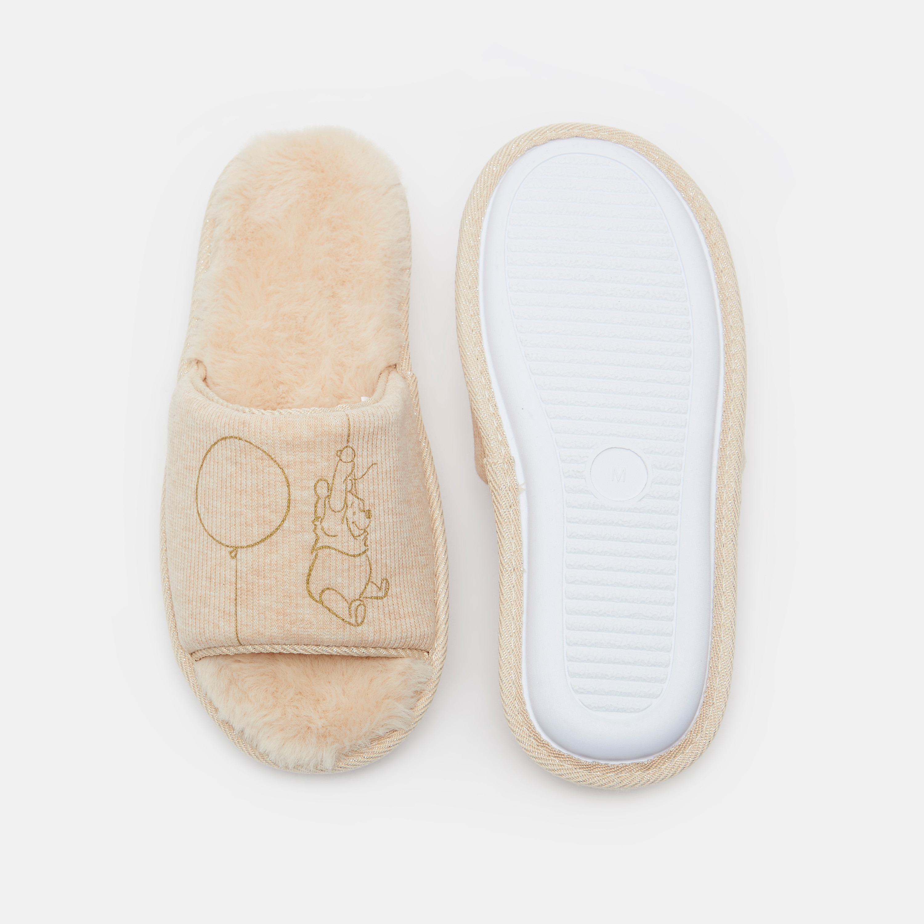 Winnie The Pooh Print Open Toe Slide Slippers-women-shoes-flipflopsandslides-image-6