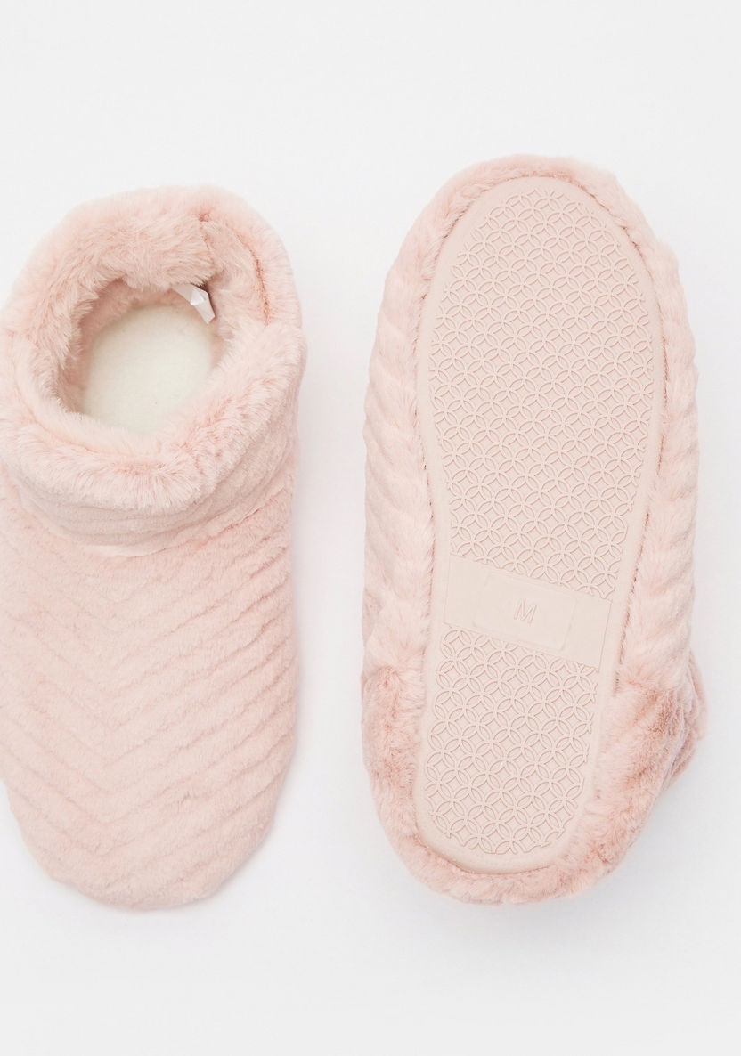 Textured Slide Slippers-Women%27s Bedroom Slippers-image-5