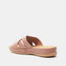 Textured Open Toe Slide Sandals-Women%27s Flat Sandals-thumbnail-2
