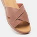 Textured Open Toe Slide Sandals-Women%27s Flat Sandals-thumbnail-3