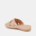 Textured Open Toe Slide Sandals-Women%27s Flat Sandals-thumbnail-3