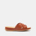 Textured Open Toe Slide Sandals-Women%27s Flat Sandals-thumbnailMobile-0