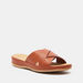 Textured Open Toe Slide Sandals-Women%27s Flat Sandals-thumbnailMobile-1