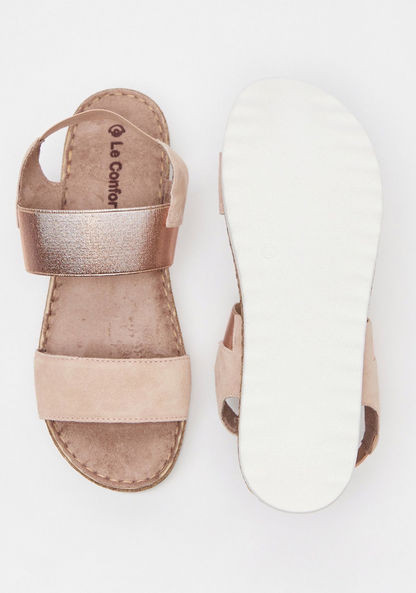 Le Confort Women's Open Toe Slide Sandals with Flatform Heels-Women%27s Flat Sandals-image-4