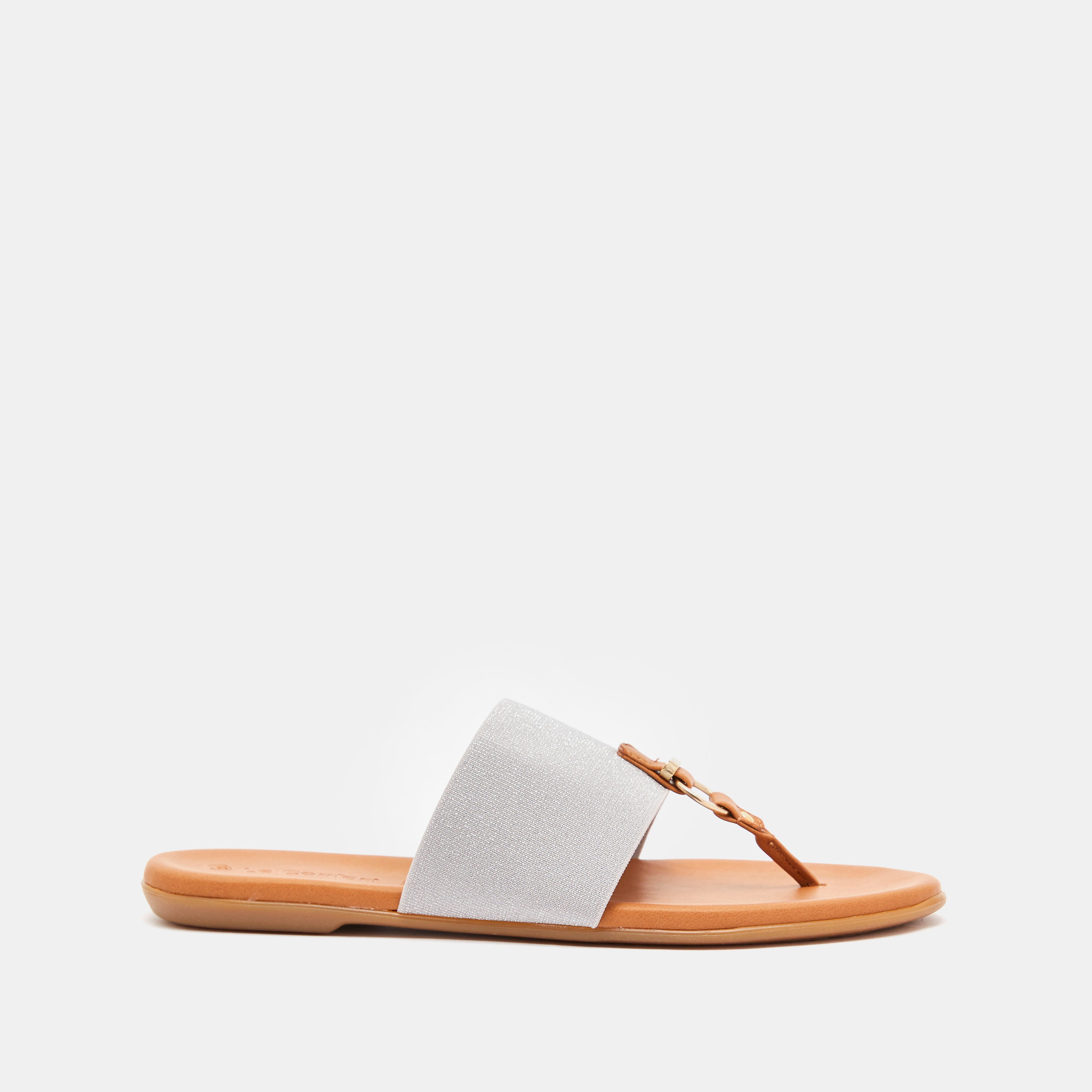 Elastic hot sale slide sandals