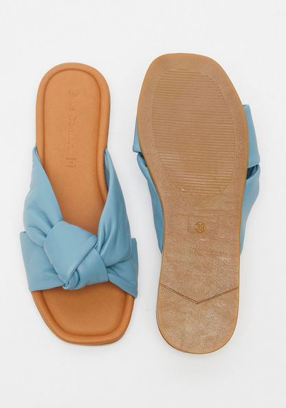 Le Confort Knot Detailed Open Toe Slide Sandals