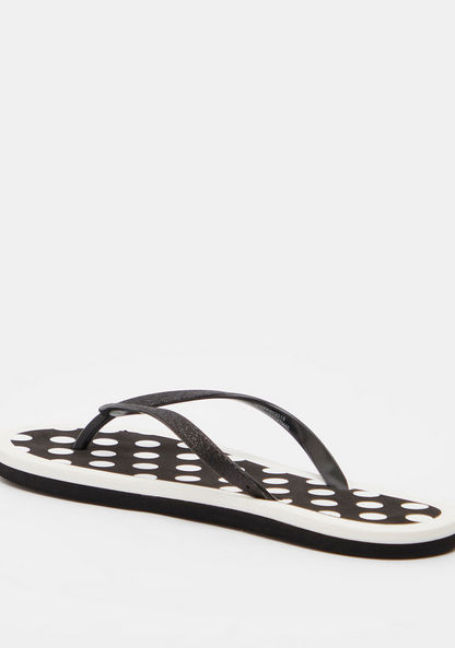 Polka Dot Slip-On Thong Slippers-Women%27s Flip Flops & Beach Slippers-image-2