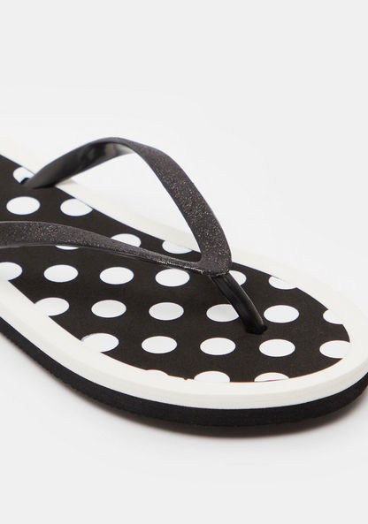 Polka Dot Slip-On Thong Slippers-Women%27s Flip Flops & Beach Slippers-image-4