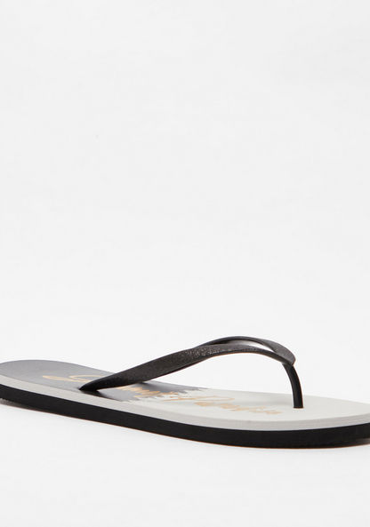 Printed Slip-On Thong Slippers-Women%27s Flip Flops & Beach Slippers-image-1