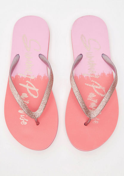 Printed Slip-On Thong Slippers-Women%27s Flip Flops & Beach Slippers-image-4