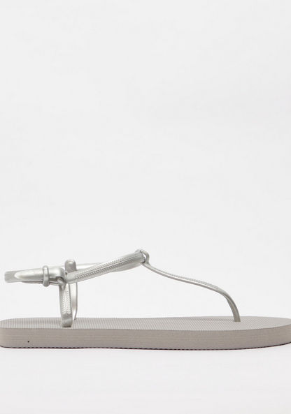 Textured Slip-On Thong Sandals-Women%27s Flip Flops & Beach Slippers-image-1
