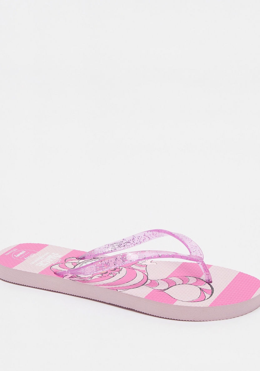 Missy - Disney Cheshire Cat Print Slip-On Thong Slippers-Women%27s Flip Flops & Beach Slippers-image-1