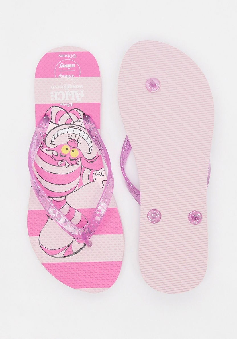 Missy - Disney Cheshire Cat Print Slip-On Thong Slippers-Women%27s Flip Flops & Beach Slippers-image-5