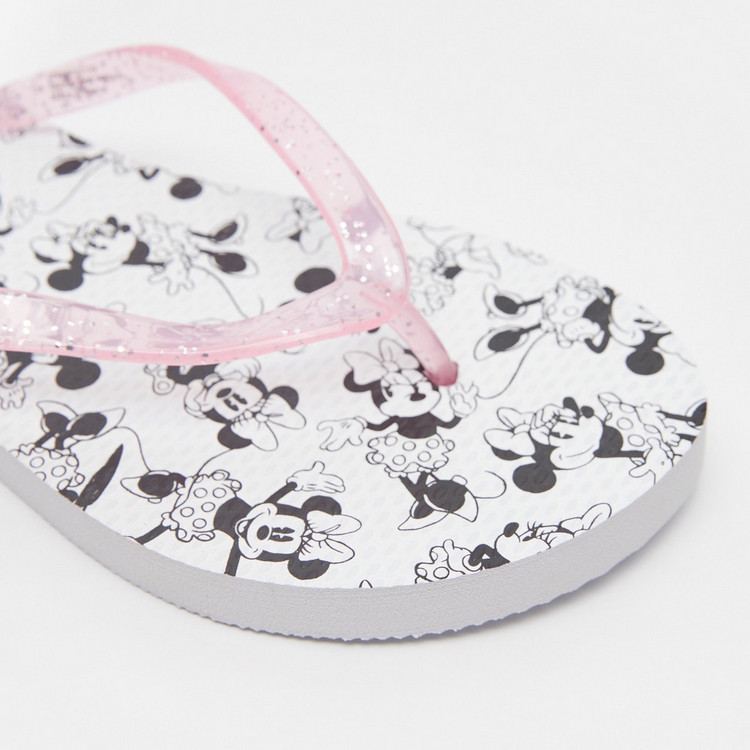 Missy - Disney Minnie Mouse Print Slip-On Thong Slippers