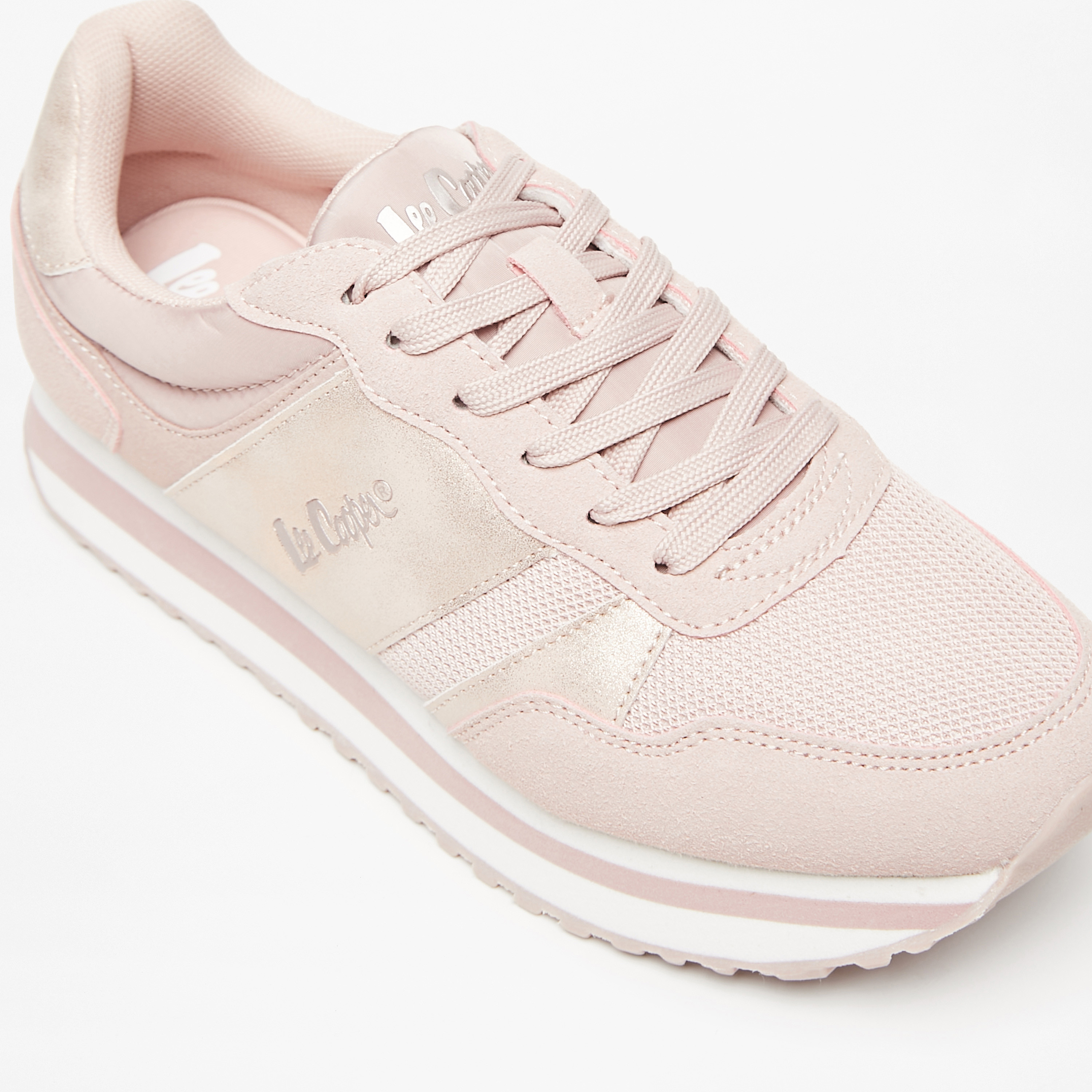 Lee Cooper Women s Textured Lace Up Sneakers