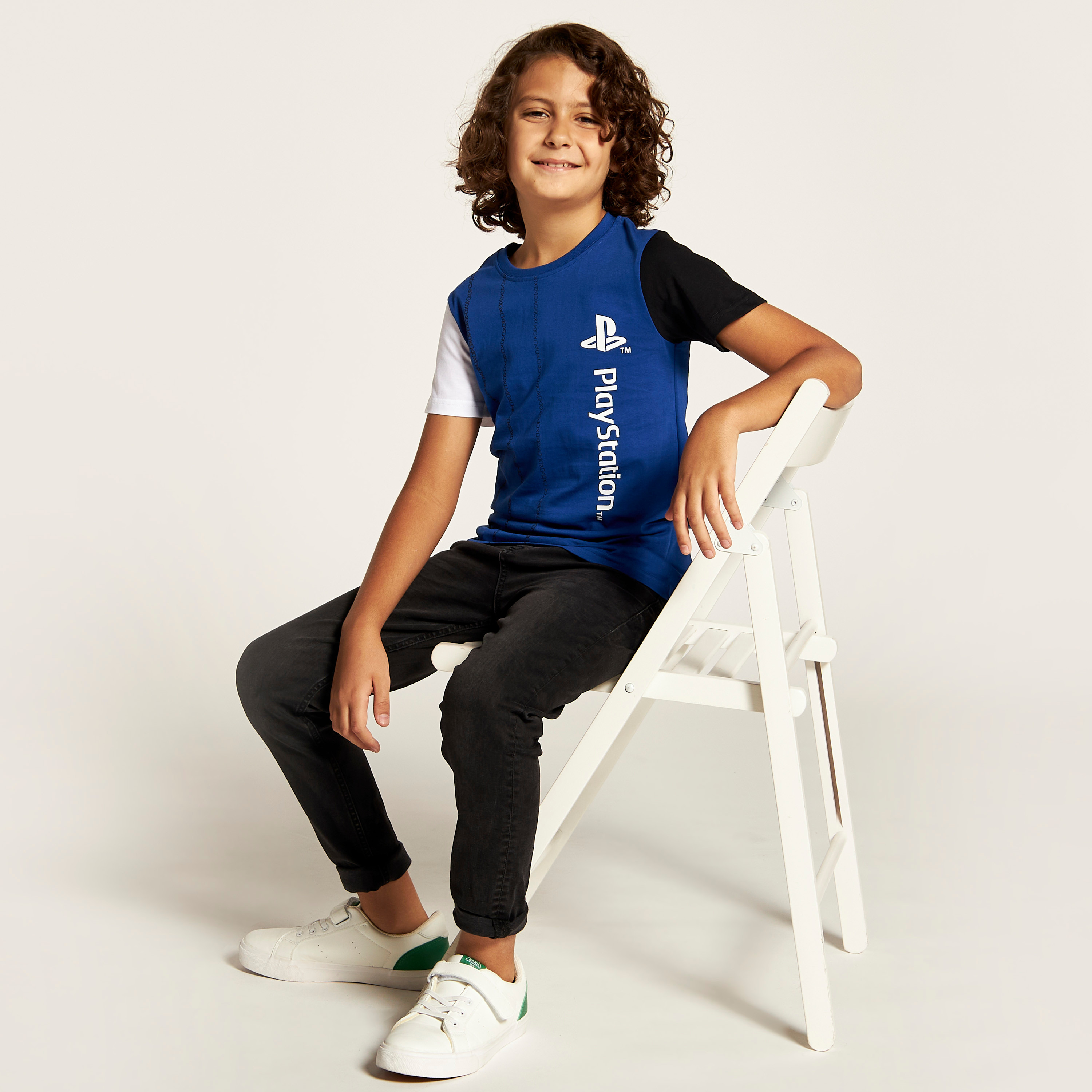 PlayStation Printed Crew Neck T-shirt with Short Sleeves-boys-clothing-tshirtsandpolos-image-2