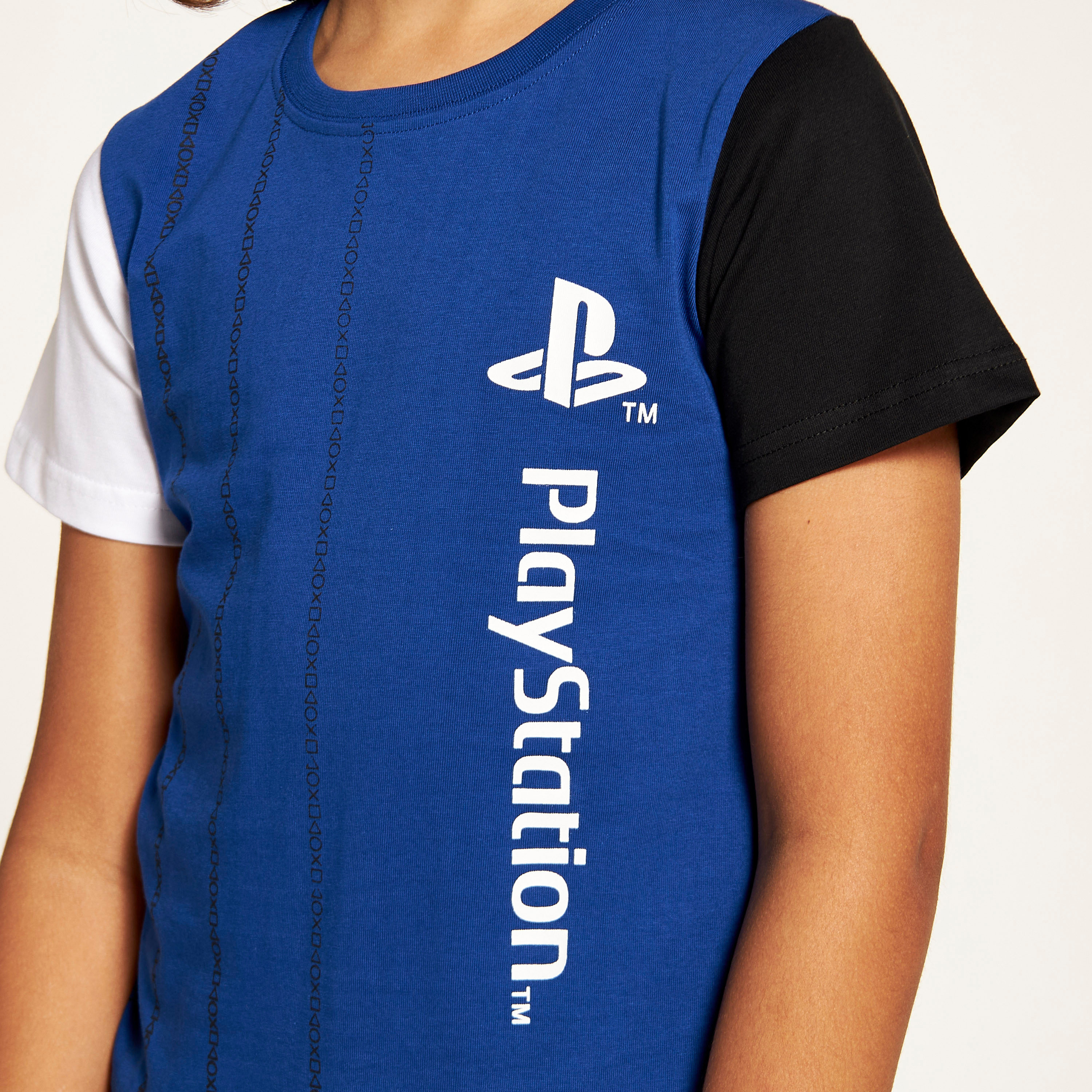PlayStation Printed Crew Neck T-shirt with Short Sleeves-boys-clothing-tshirtsandpolos-image-3