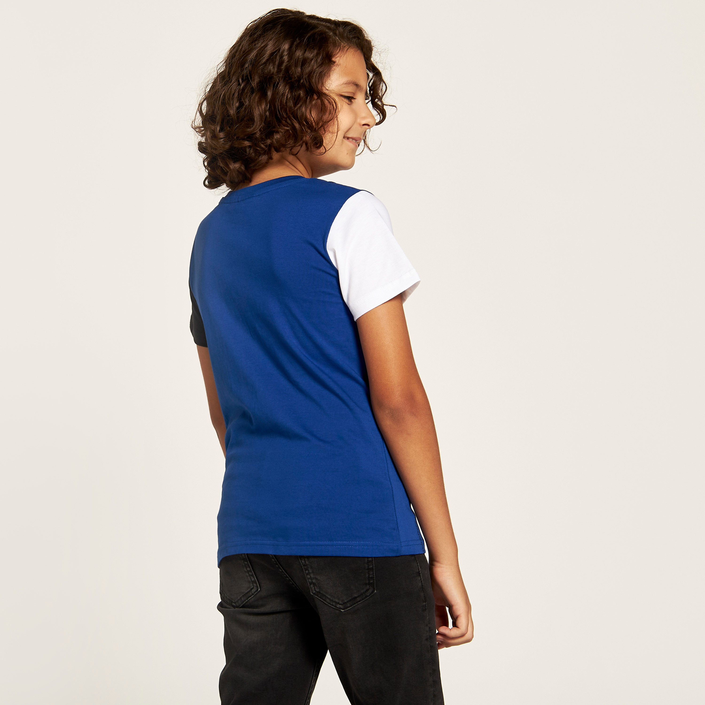 PlayStation Printed Crew Neck T-shirt with Short Sleeves-boys-clothing-tshirtsandpolos-image-4