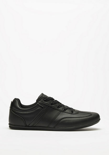 Lee Cooper Men's Solid Sneakers with Lace-Up Closure-Men%27s Sneakers-image-0