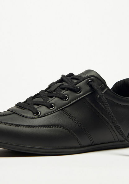 Lee Cooper Men's Solid Sneakers with Lace-Up Closure-Men%27s Sneakers-image-3