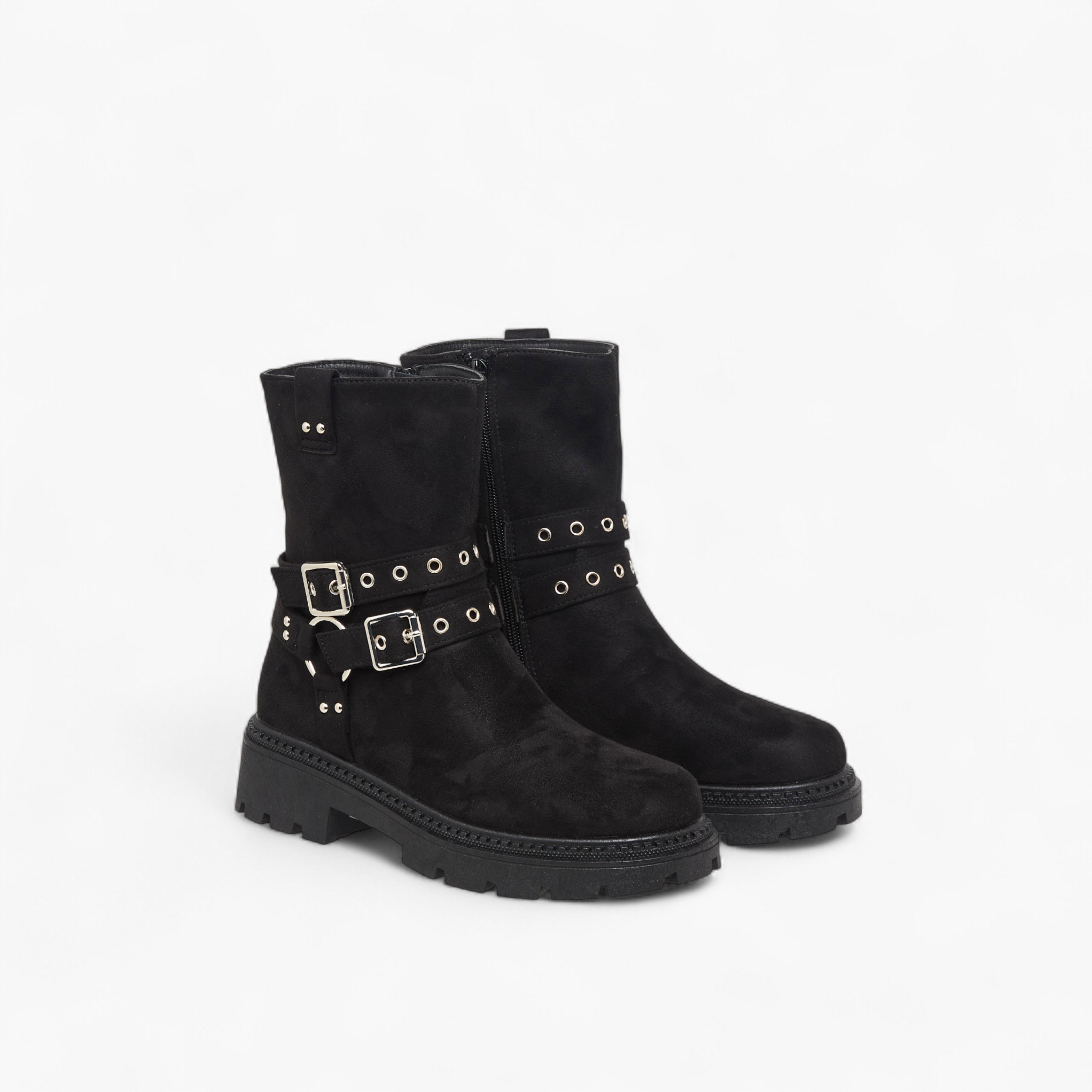 بوت طول الكاحل بتفاصيل إبزيم للنساء من فلورا بيلا-women-shoes-boots-image-6