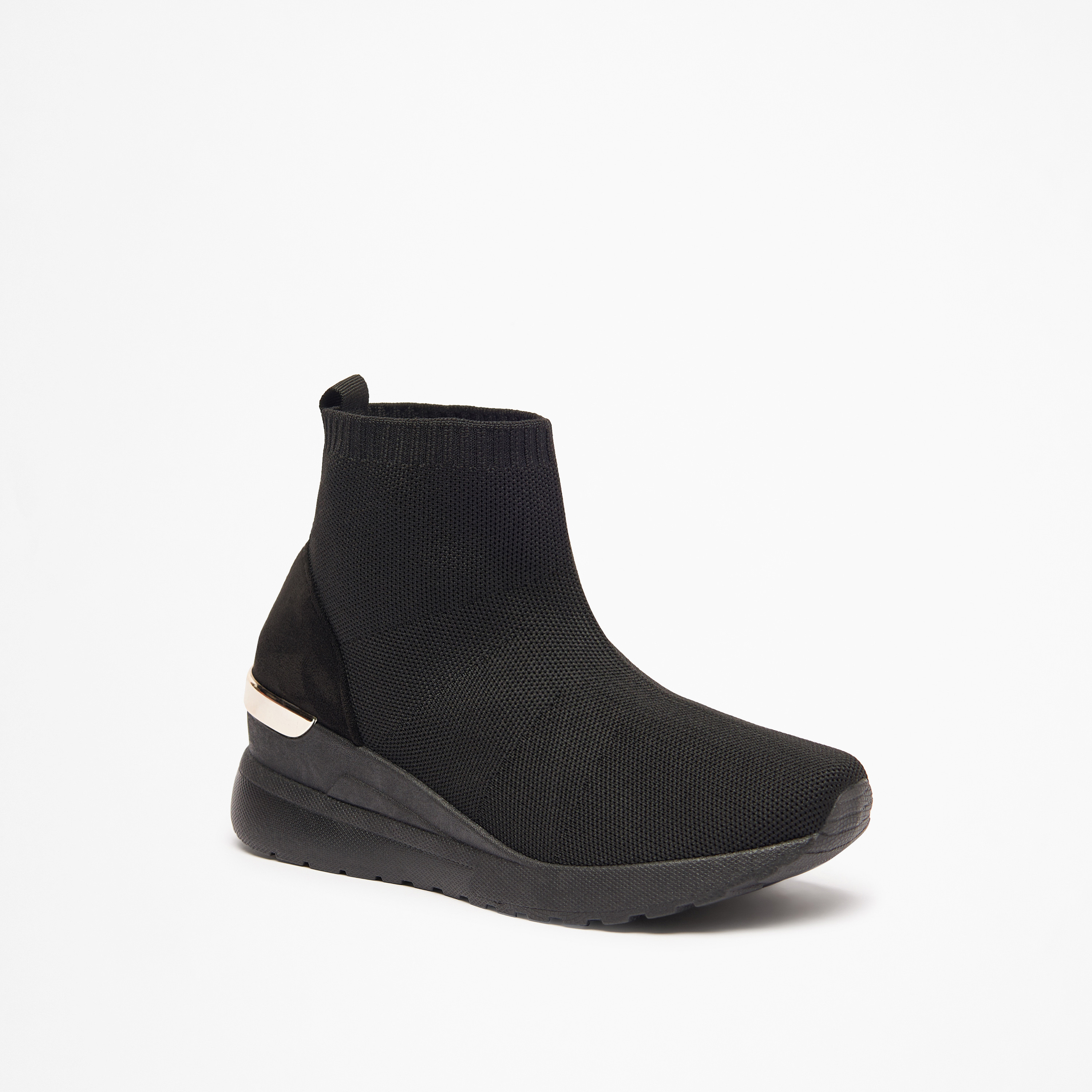 Flora Bella Textured Slip-On Ankle Boots with Pull Tabs-women-shoes-boots-image-1