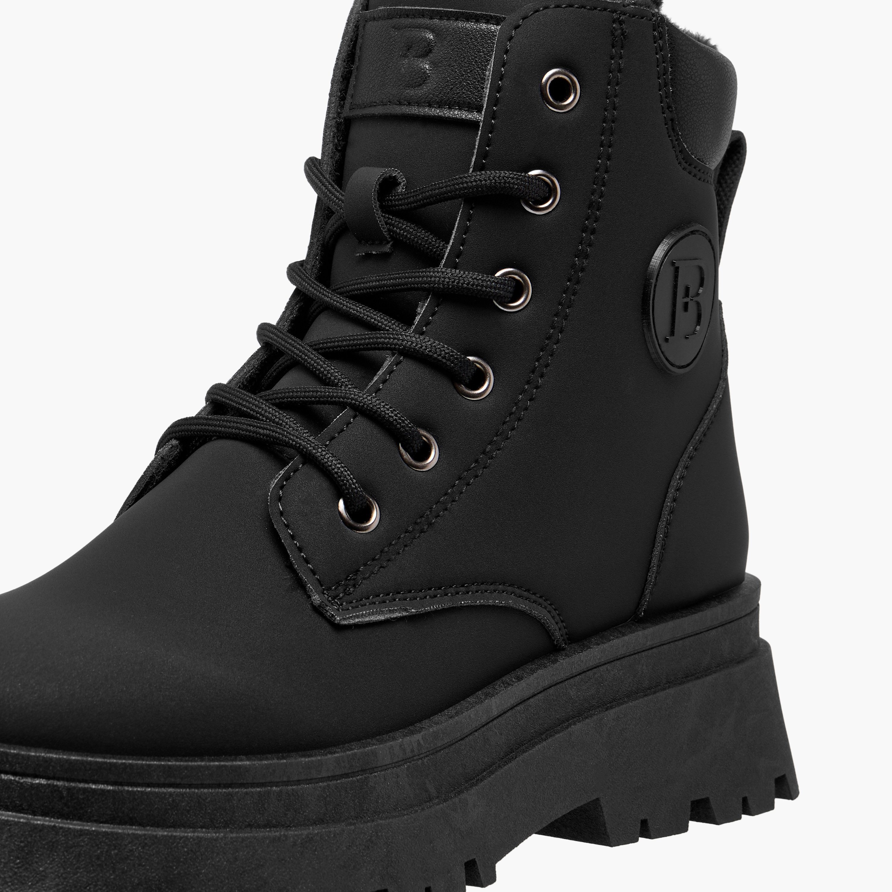Flora Bella Panelled Ankle Boots with Lace-Up Closure-women-shoes-boots-image-4