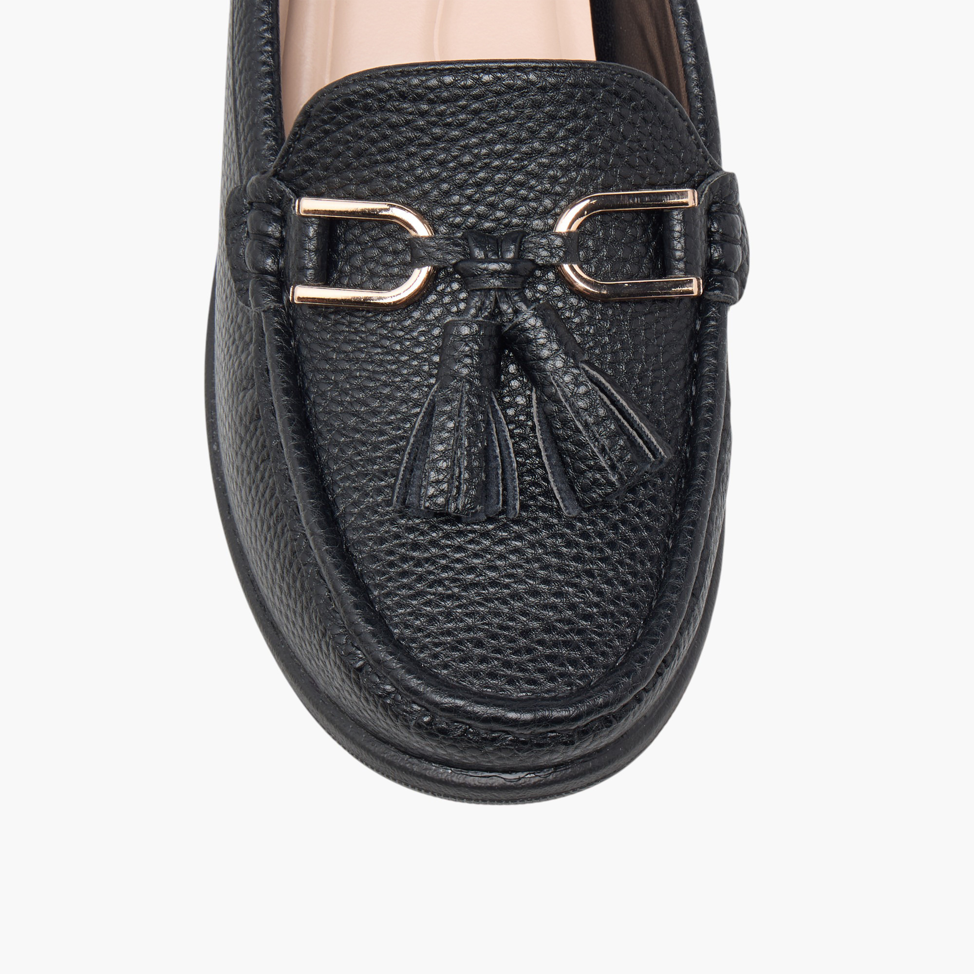 حذاء سهل الارتداء بزينة شرابة وكعب ويدج من لو كونفورت-women-shoes-loafersandmoccasins-image-4