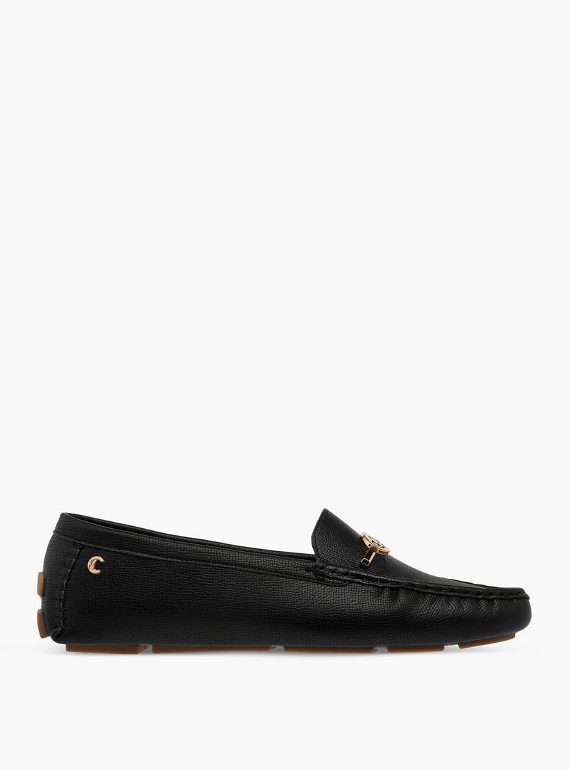 Le Confort Textured Slip-On Comfort Loafers with Metal Accent-women-shoes-loafersandmoccasins-image-3