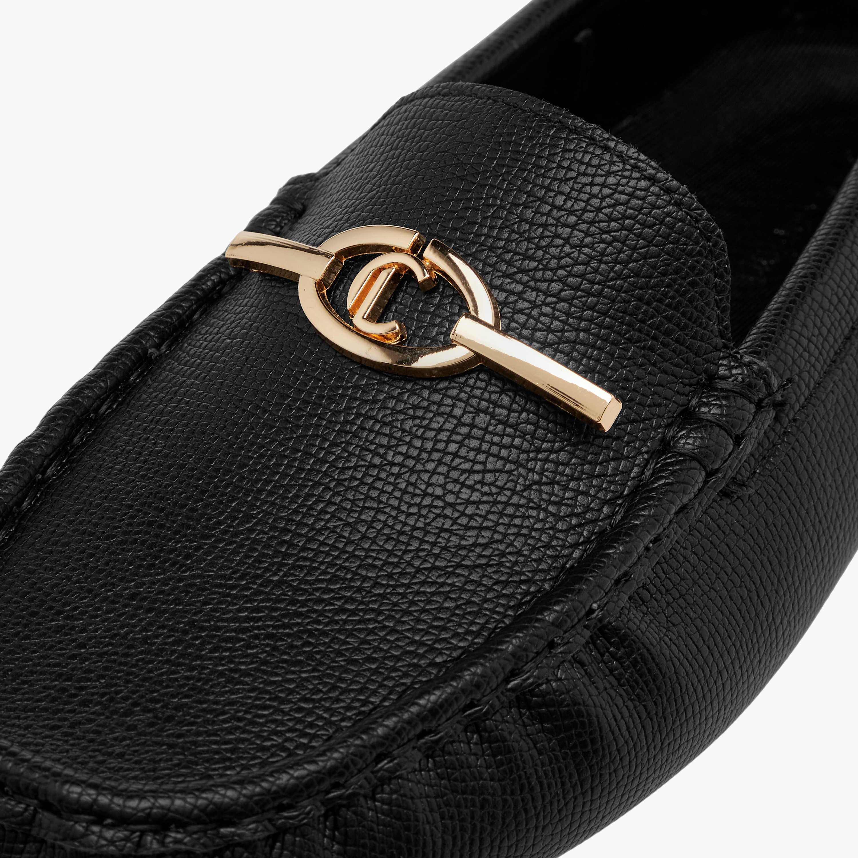 Le Confort Textured Slip-On Comfort Loafers with Metal Accent-women-shoes-loafersandmoccasins-image-4