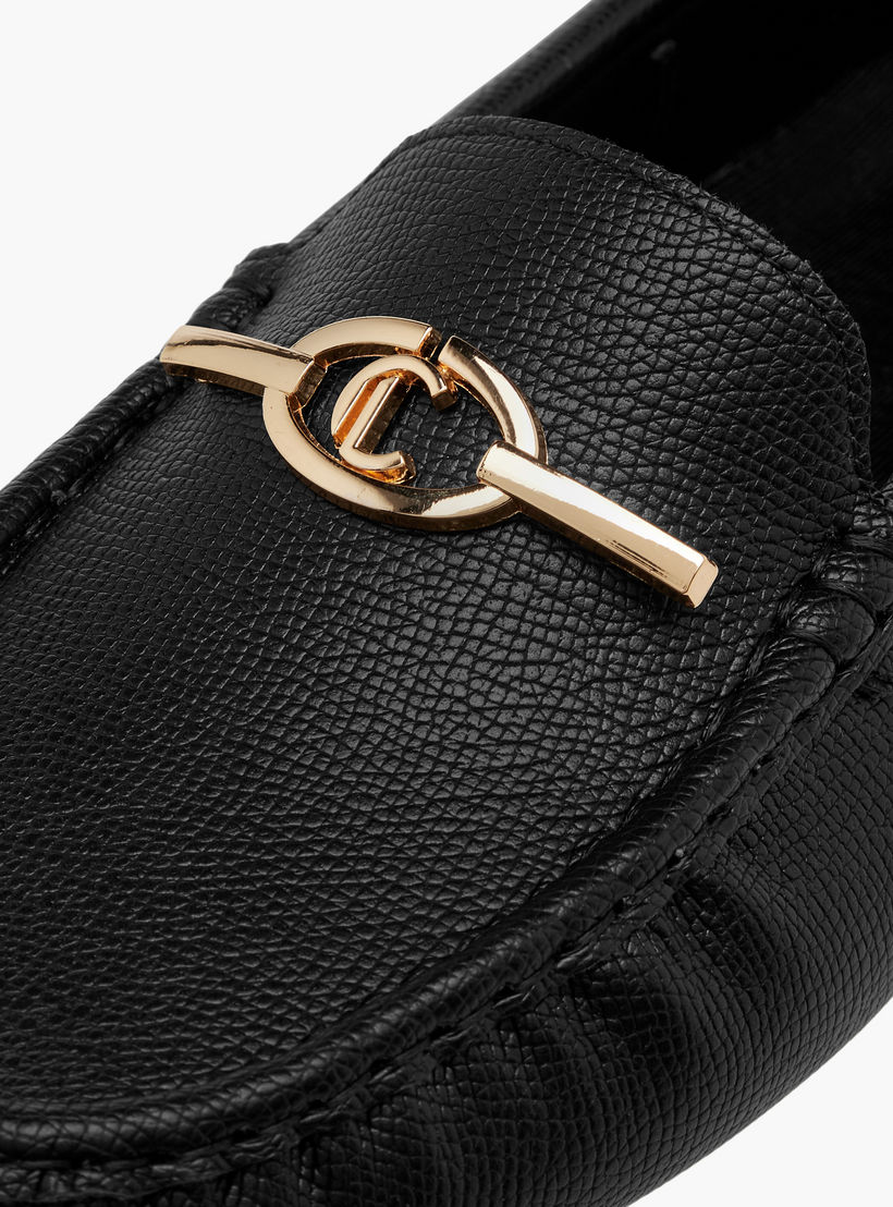 Le Confort Textured Slip-On Comfort Loafers with Metal Accent-women-shoes-loafersandmoccasins-image-4