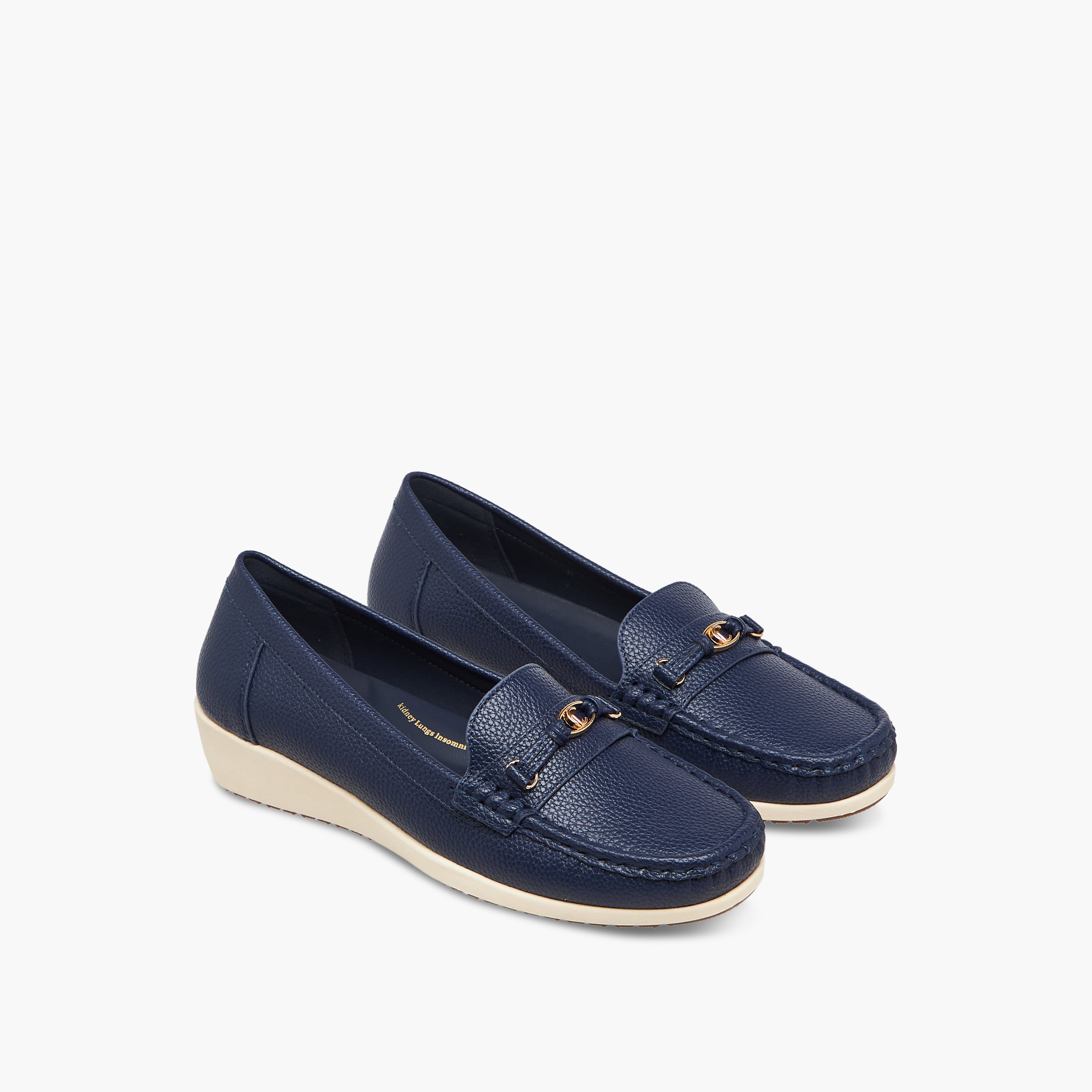 Le Confort Metal Accent Comfort Loafers with Wedge Heels-women-shoes-loafersandmoccasins-image-1