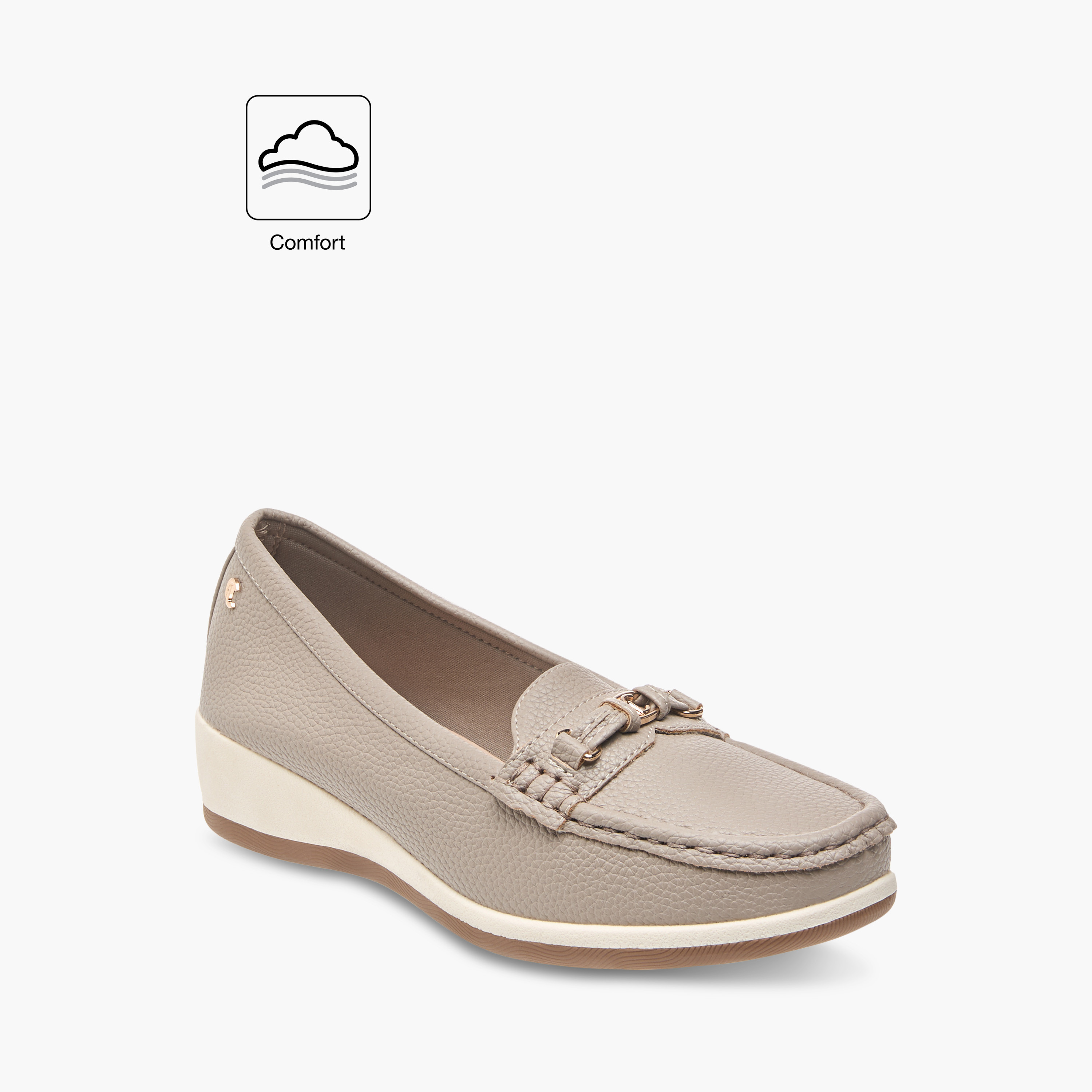 Le Confort Metal Accent Comfort Loafers with Wedge Heels-women-shoes-loafersandmoccasins-image-2