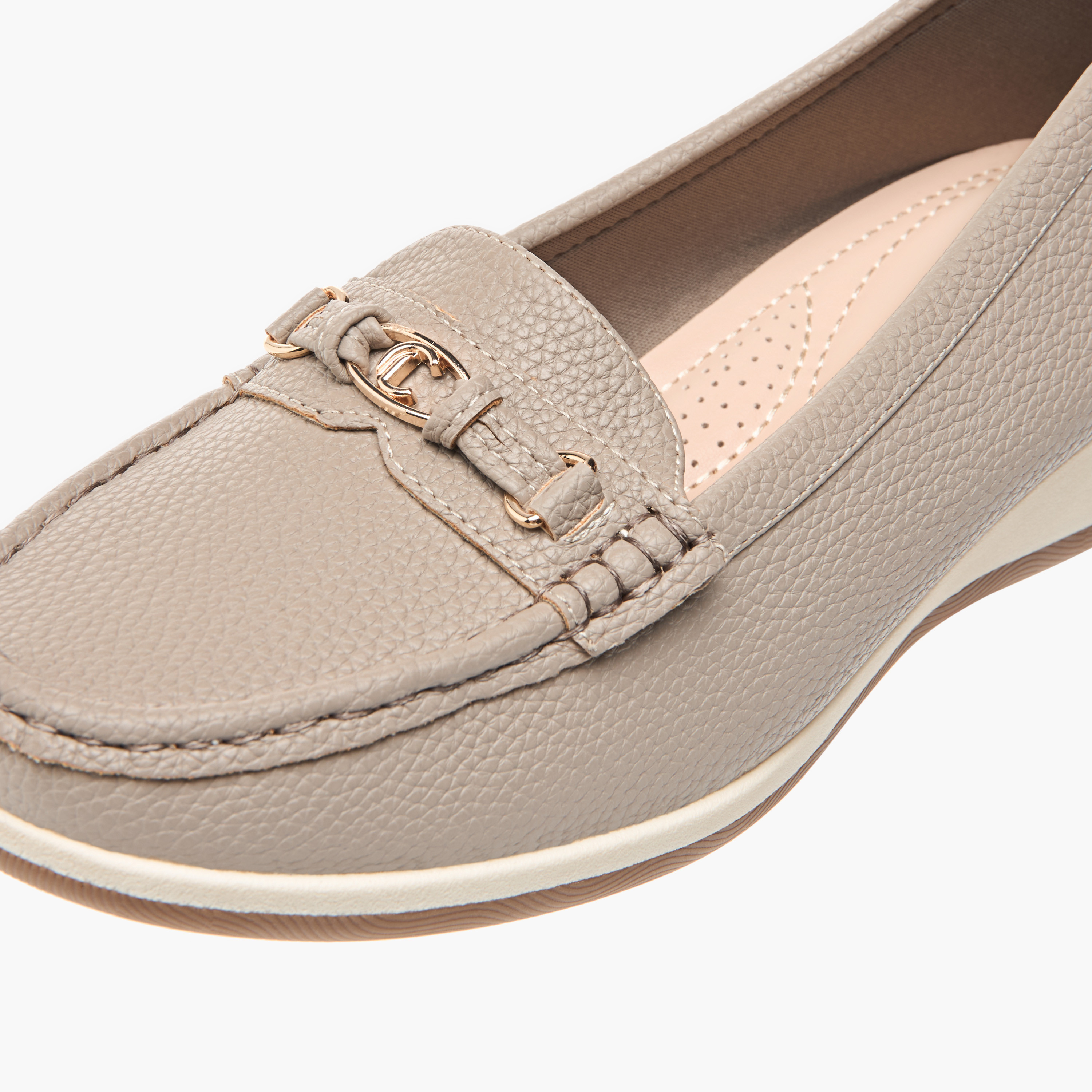 Le Confort Metal Accent Comfort Loafers with Wedge Heels-women-shoes-loafersandmoccasins-image-4