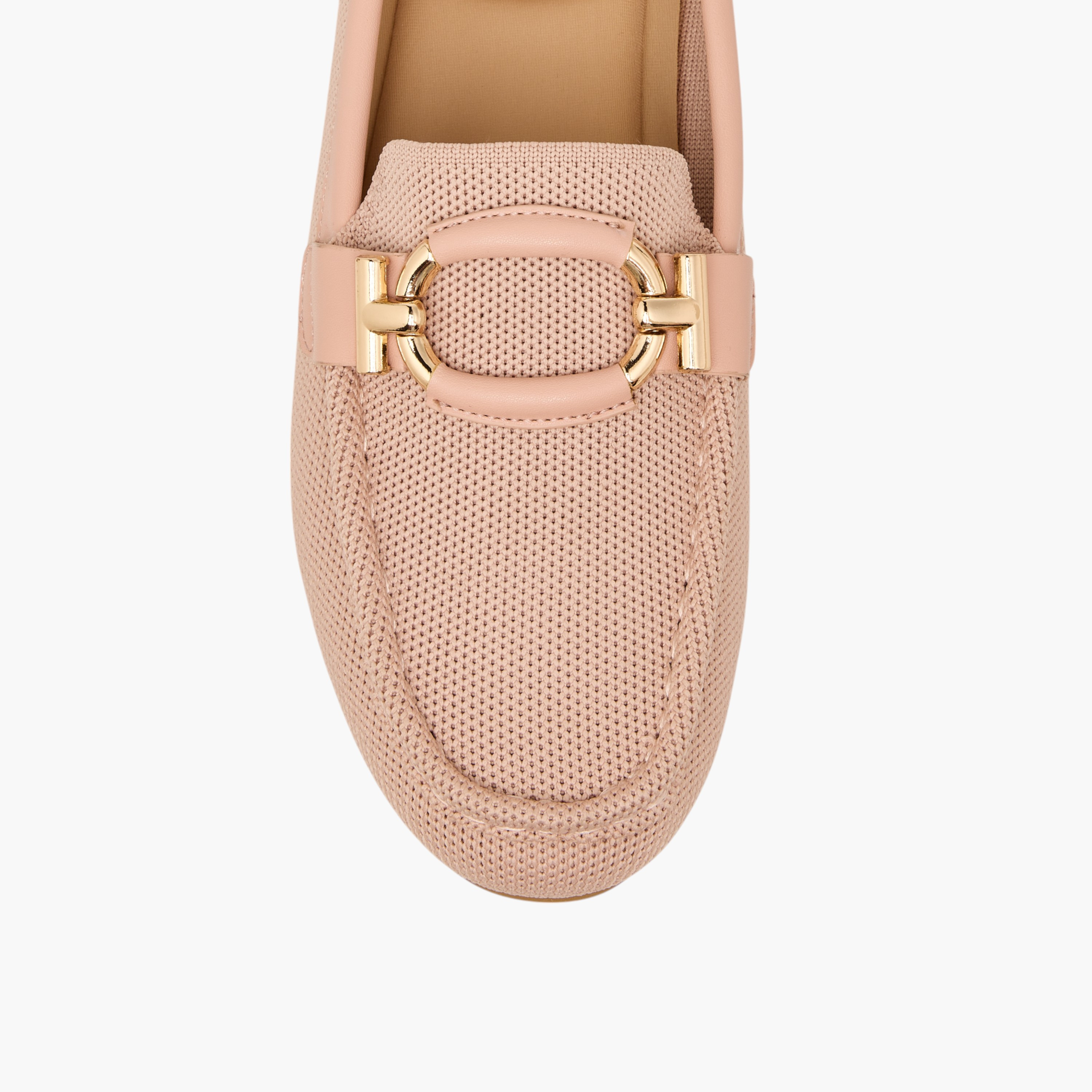 Le Confort Textured Slip-On Comfort Loafers with Metal Trim-women-shoes-flats-loafers-image-4