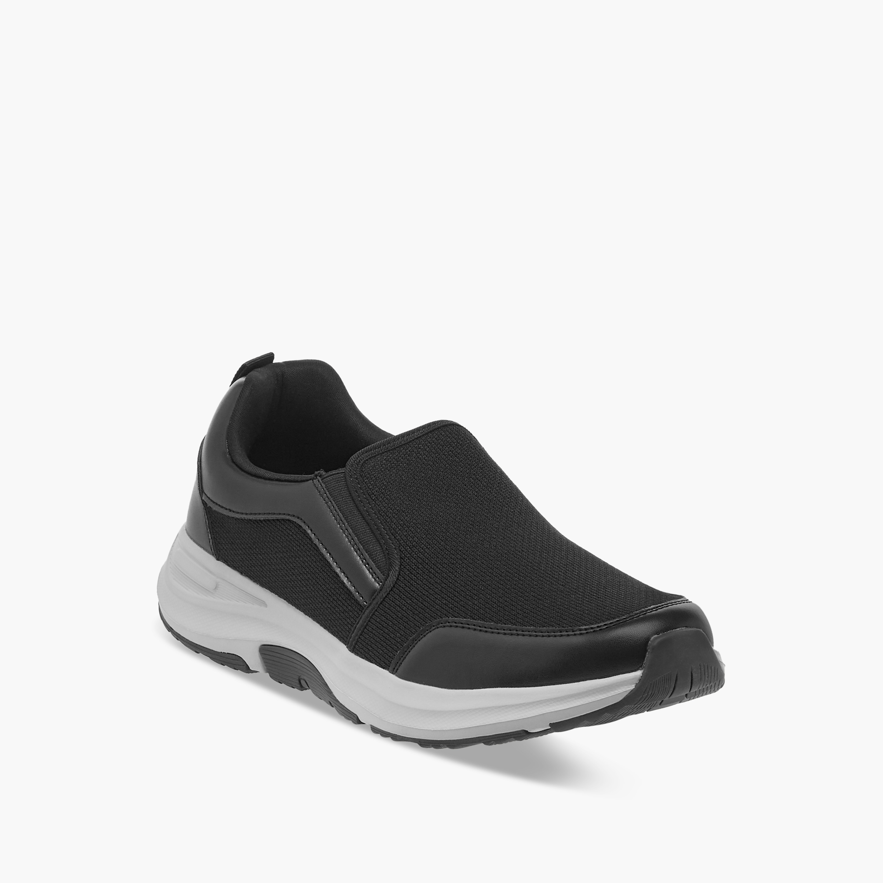 LBL by Shoexpress Panelled Slip-On Sneakers with Pull Tabs-men-shoes-sneakers-image-2
