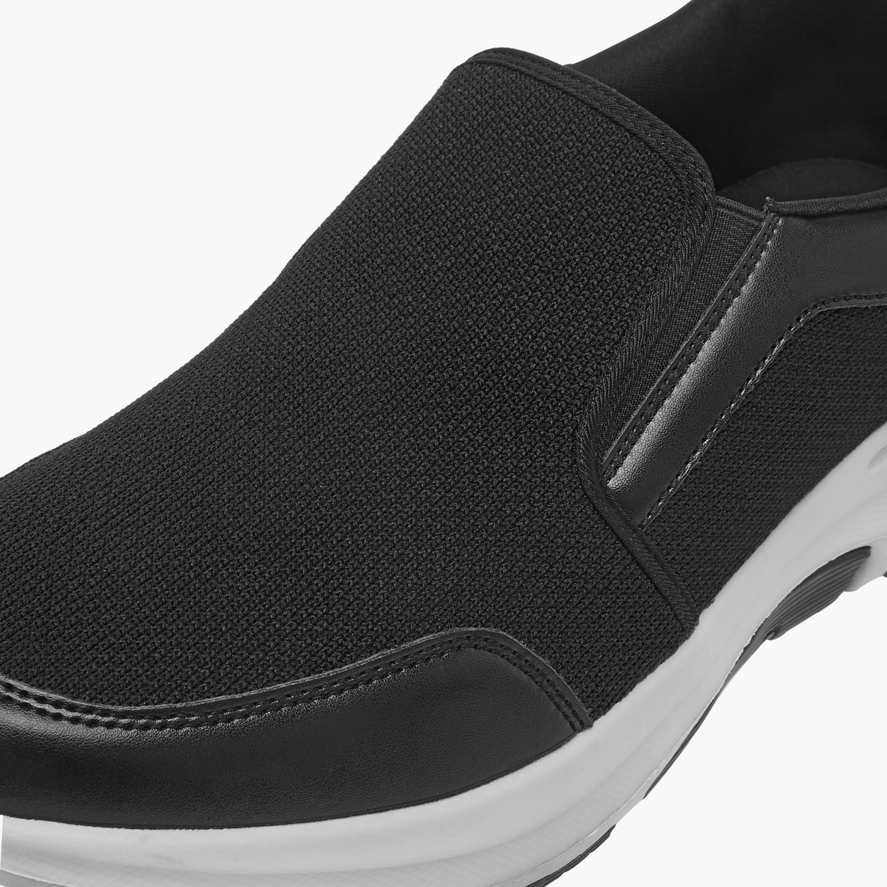 LBL by Shoexpress Panelled Slip-On Sneakers with Pull Tabs-men-shoes-sneakers-image-4