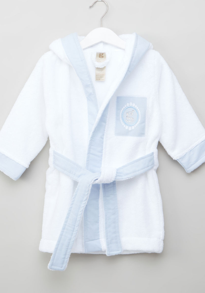 Giggles Textured Bathrobe with Hood and Tie Ups-Towels and Flannels-image-0